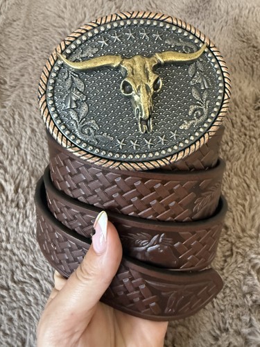 Handmade brown casual - brown, belt,
