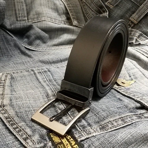 Mens new leather reversible - new,