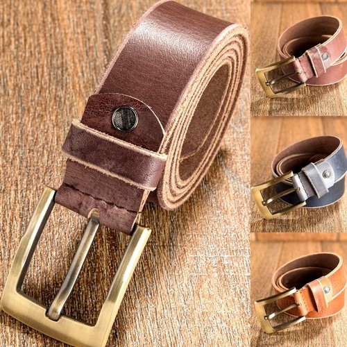 Leather mens belt belts real - mens,