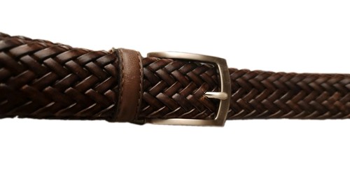 Men brown braided leather - , men's