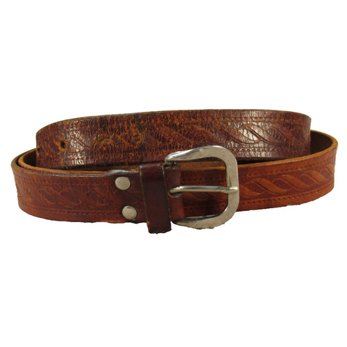 Vintage mens leather belt size - vintage,