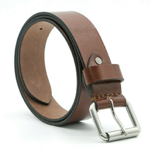 Leather mens belt belts real - leather,