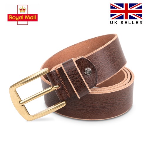 Leather mens belt belts real - leather,