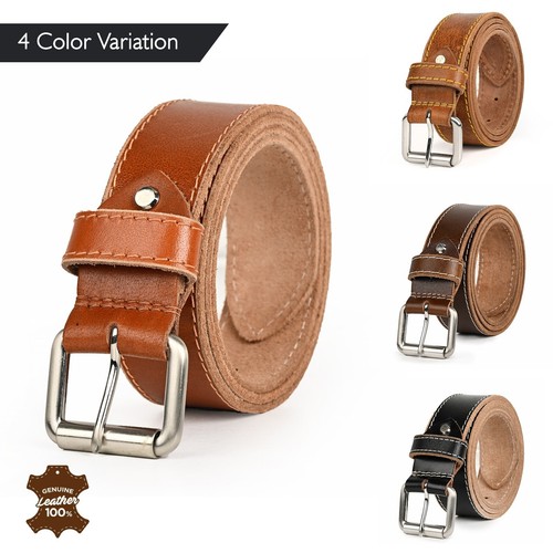 Mens real leather belts with - leather,