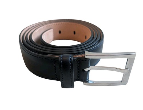 Swaine men navy leather belt - swaine,